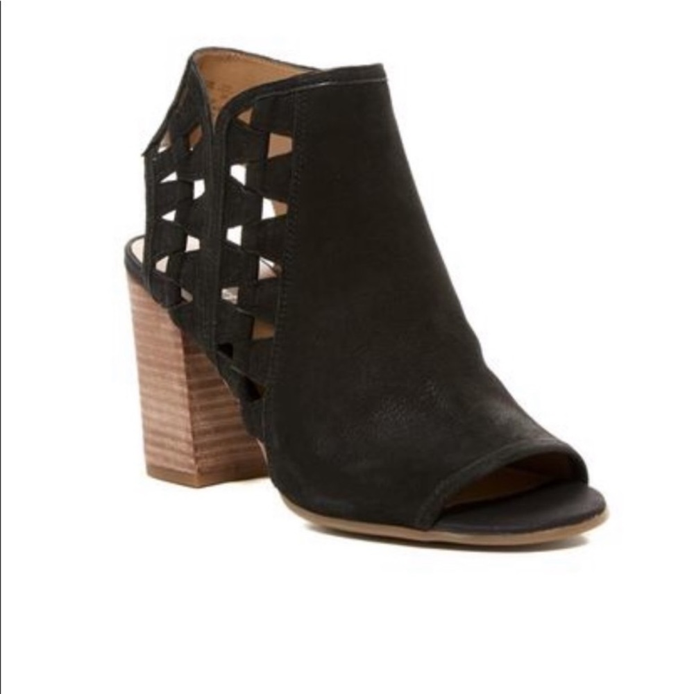 Franco Sarto Black Marty Sandal Heel, 9